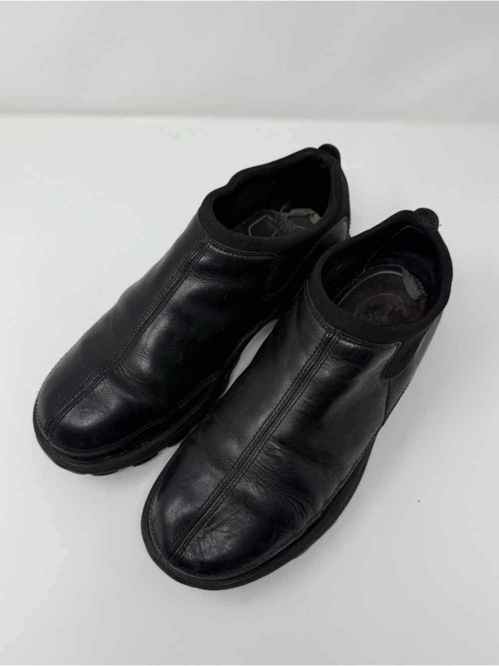 Timberland PRO Black Leather Slip On Work Shoes Mens 10